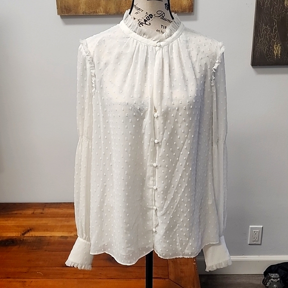 White House Black Market Tops - White House Black Market White Blouse